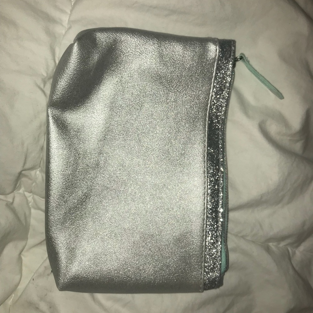 Silver make up pouch